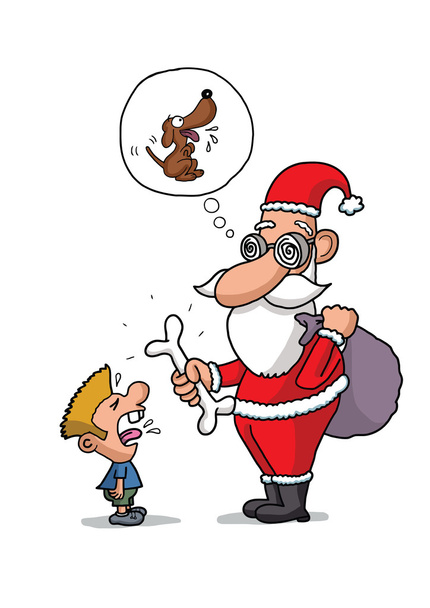 Père Noël myope
 - Vecteur, image