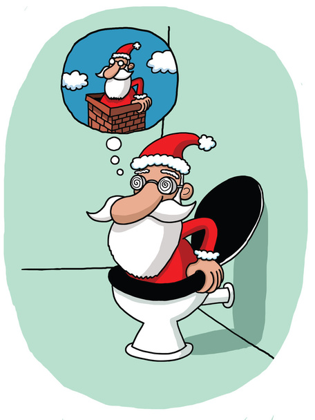Santa's visie probleem - Vector, afbeelding