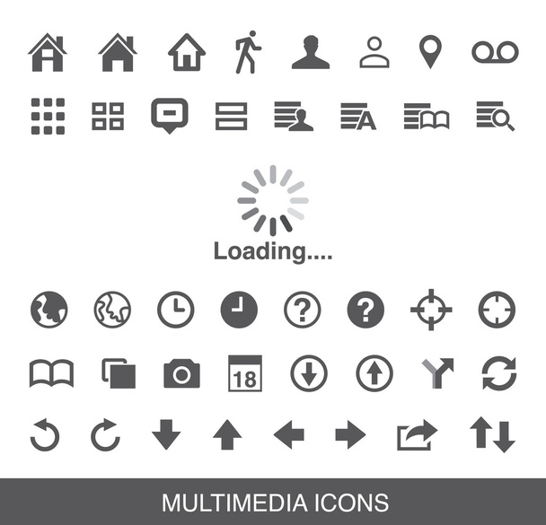 moblie chytrý telefon načítá ikonu multimedia - Vektor, obrázek