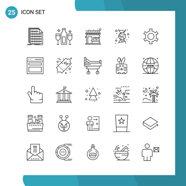 set di icone creative universali, semplicemente illustrazioni vettoriali per applicazioni e progetti web e mobile  - Vettoriali, immagini