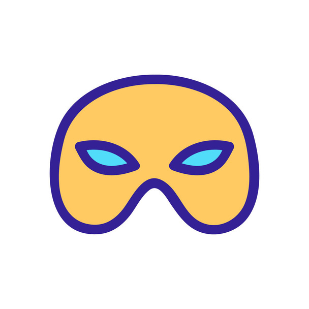 Super Hero Mask Icon Vector. Isolated contour symbol illustration - Vektör, Görsel