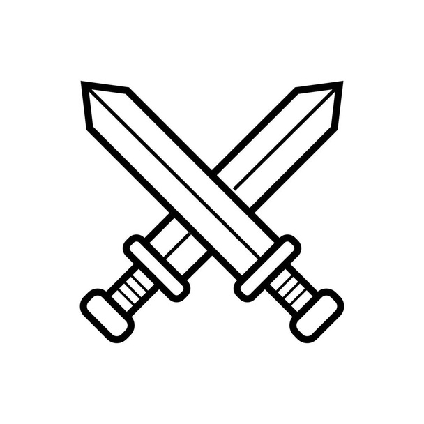 Illustration vectorielle d'épée Icône photo
 - Vecteur, image