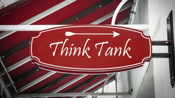 Πινακίδα στο Think Tank - Φωτογραφία, εικόνα