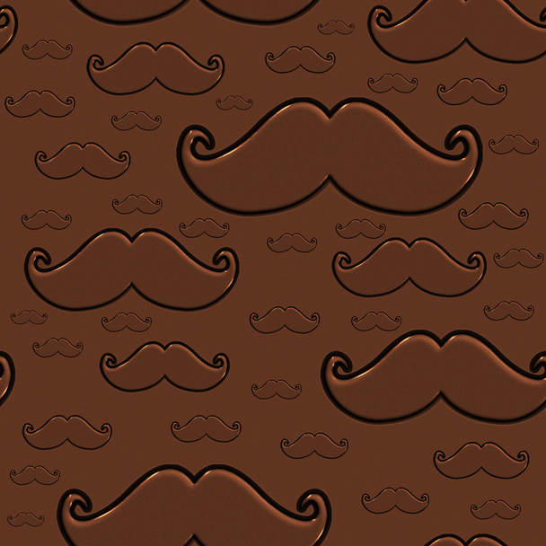 Chocolate Mustache Seamless Pattern - Фото, зображення