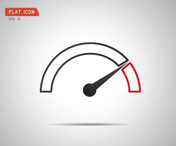 Performance measurement. Logo Speed, icon Vector illustration - Vektör, Görsel