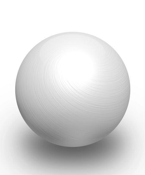 bola gris 3d aislado sobre fondo blanco
 - Foto, Imagen