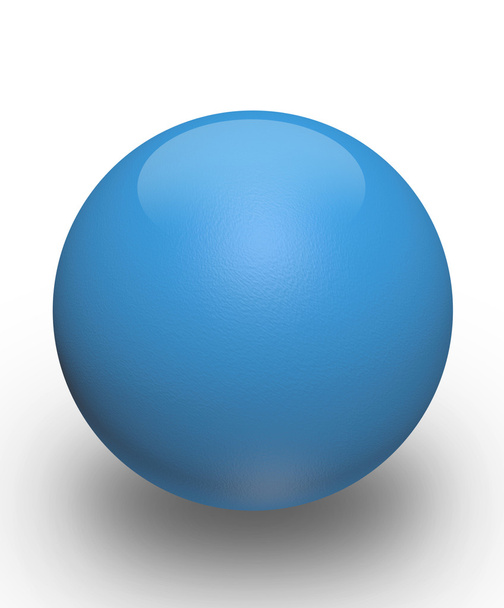 3 d の青いボールを白い背景で隔離 - 写真・画像