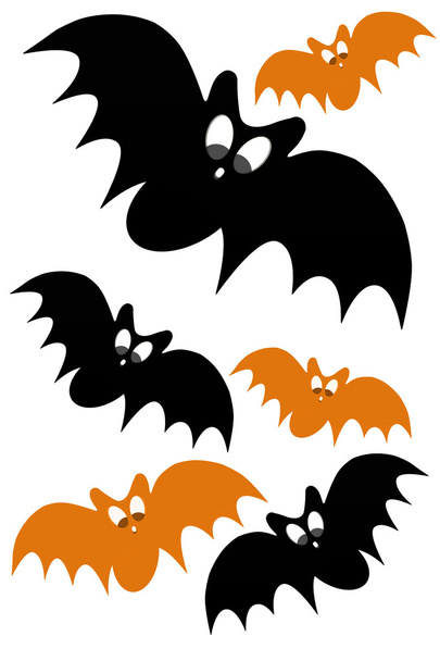 Halloween concept design with black and orange bat
 - Фото, изображение