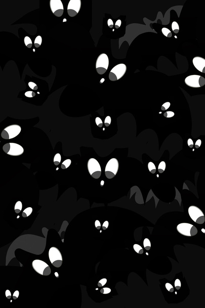 halloween concept design with bat black eyes - Foto, imagen