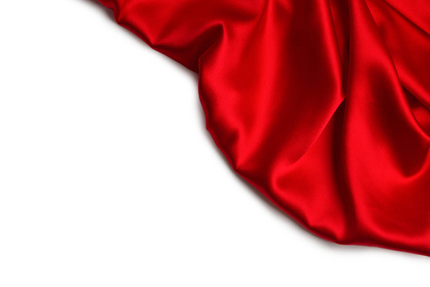 Textura de tela de lujo de seda roja o satén puede usar como respaldo abstracto
 - Foto, Imagen