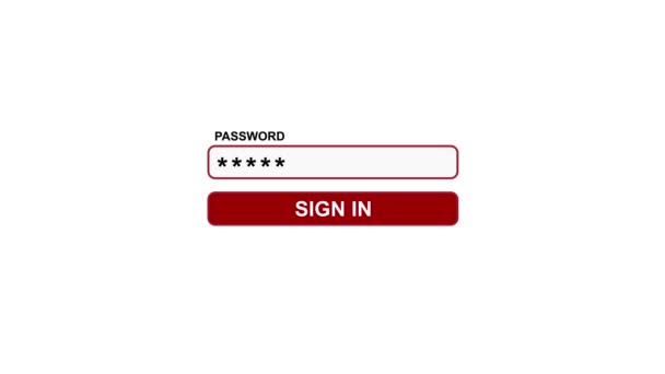 Inserire la password e fare clic sul pulsante accedi sullo schermo del computer - Filmati, video