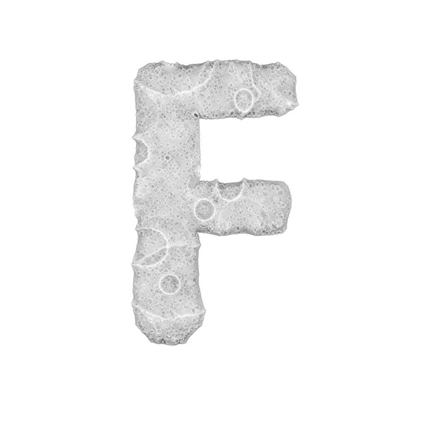 Hold stilizált levél "F" - fehér alapon - 3d render - Fotó, kép