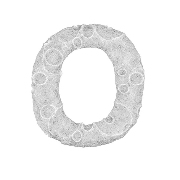 Hold stilizált levél "O" - fehér alapon - 3d render - Fotó, kép