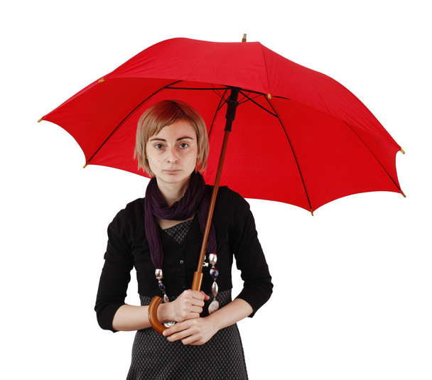 Woman with umbrella - Φωτογραφία, εικόνα