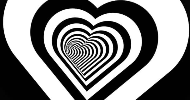 Corazón abstracto del túnel para el diseño de conceptos. Amor de San Valentín fondo. Forma geométrica abstracta. Capaz de bucle sin costura
 - Imágenes, Vídeo