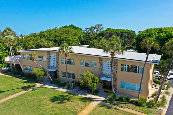 Aerial View of the LayBy Resort on Holmes Beach, Florida - Фото, изображение
