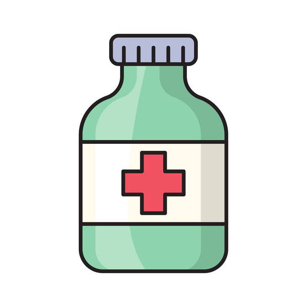 injection  vector flat color icon - Vector, Image