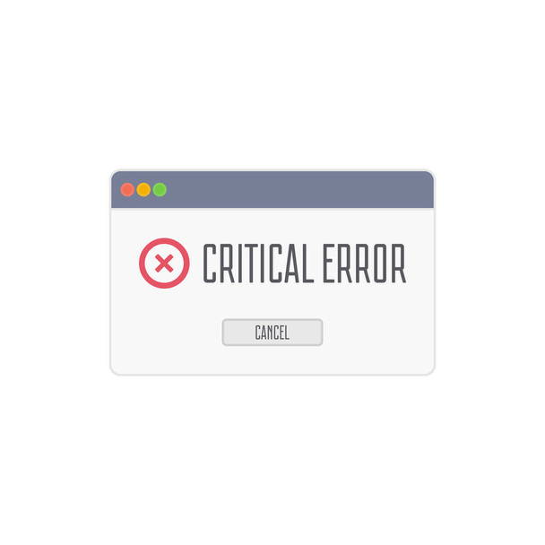 Error message computer window. - Vector, Image
