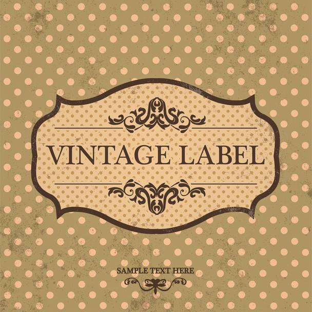 Vintage Etikettendesign mit Retro-Hintergrund - Vektor, Bild