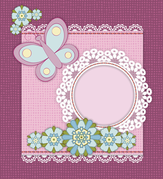 cartão rosa
 - Vetor, Imagem