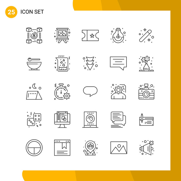 Set di 25 icone aziendali universali vettoriale
 - Vettoriali, immagini