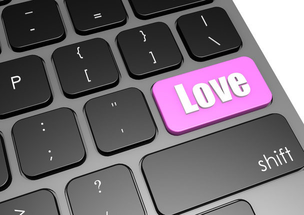 Amor con teclado negro
 - Foto, imagen