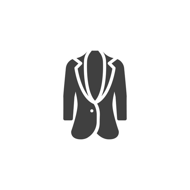 Women's business jacket vector icon - Vector, afbeelding