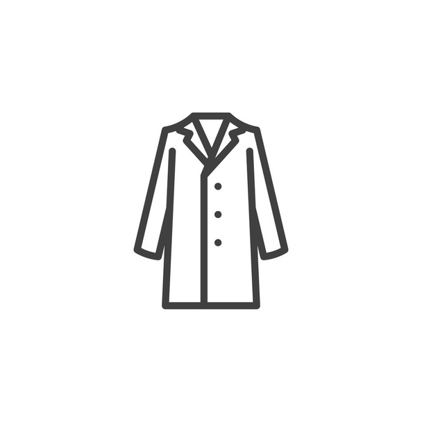 Elegant men coat line icon - Vector, Imagen