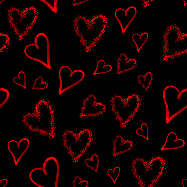 Απλή απρόσκοπτη απεικόνιση μοτίβο με καρδιές - Φωτογραφία, εικόνα