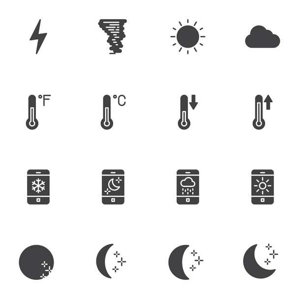 set of linear style icons for mobile app concept and web design, simply vector illustration      - Vektor, Bild