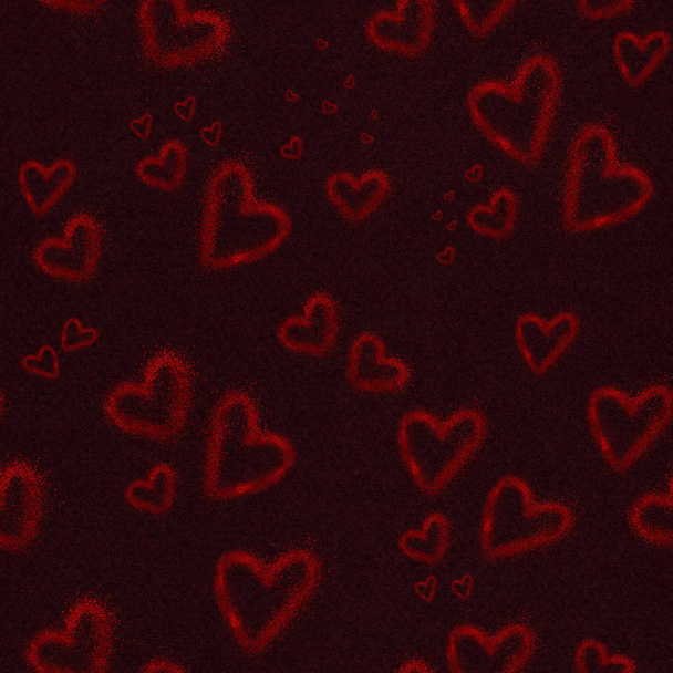 Блискучі серця простий намальований безшовний візерунок
 - Фото, зображення