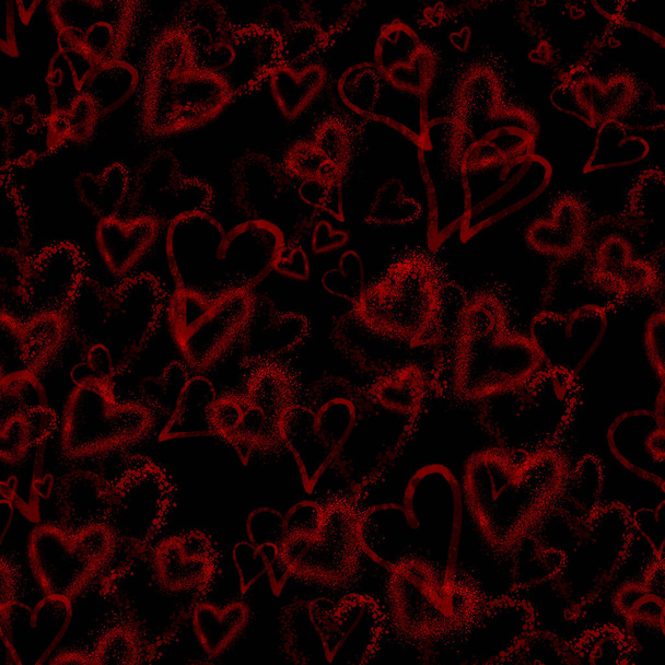 Csillogó szívek zökkenőmentes minta - Fotó, kép