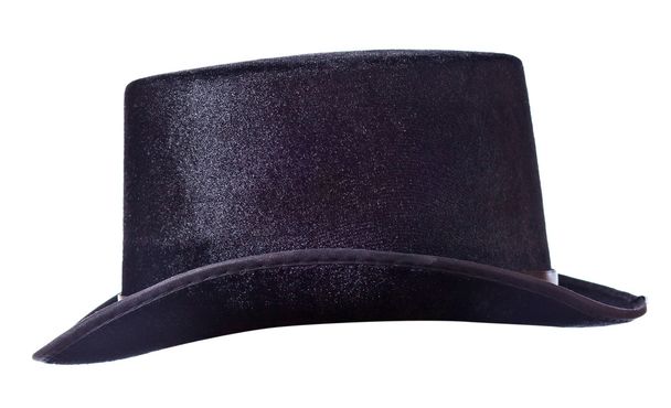 zwarte top hat op wit - Foto, afbeelding