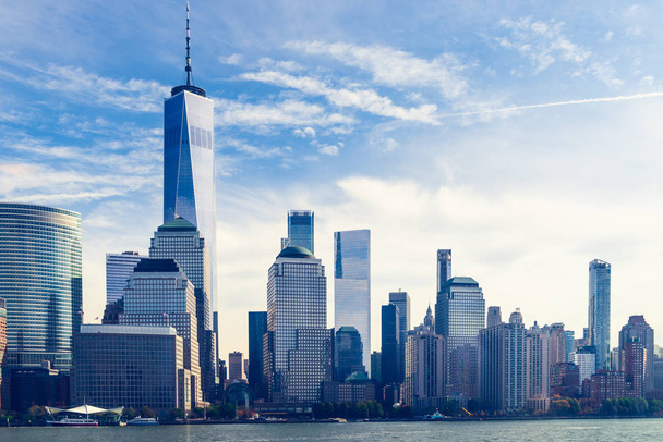 Ciudad de Nueva York skyline y Downtown Manhattan desde Jersey City
 - Foto, imagen