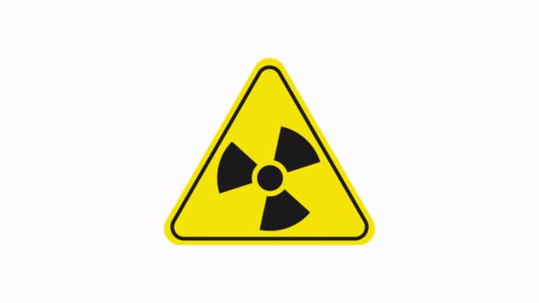 Radioaktív szimbólum video animáció. Zökkenőmentes hurok. - Felvétel, videó