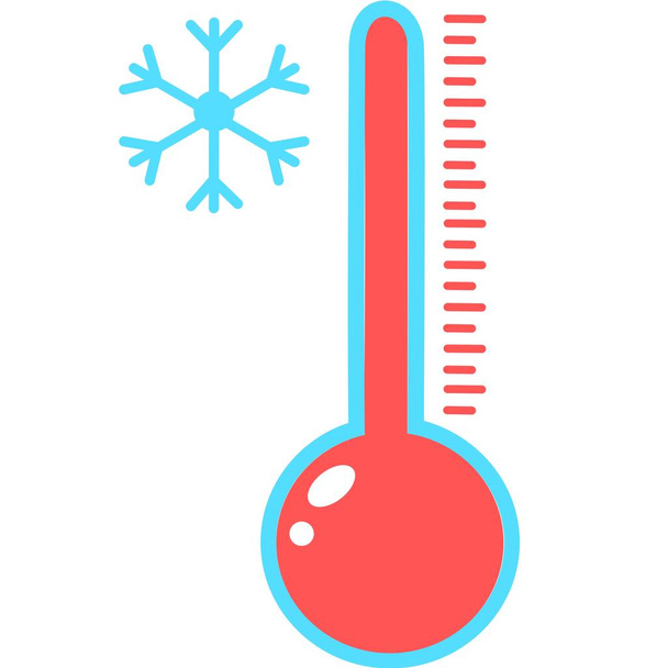 Celsius oder fahrenheit meteorologische Thermometer, die Hitze und Kälte messen, Vektorillustration. Thermometer, die heißes oder kaltes Wetter anzeigen. Medizin-Thermometer im flachen Stil. Heiß oder kalt - Vektor, Bild