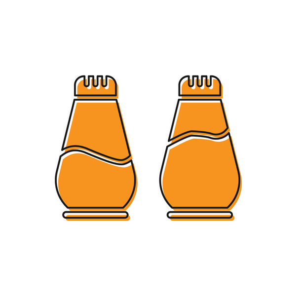 Icona di sale e pepe arancione isolata su sfondo bianco. Spezie da cucina. Illustrazione vettoriale
 - Vettoriali, immagini