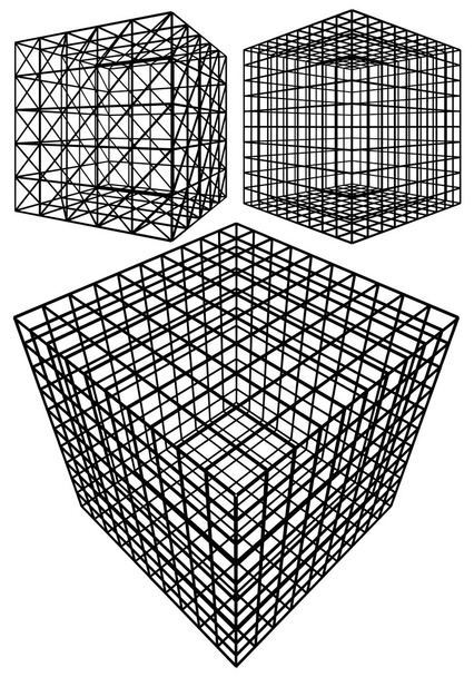 Caixa de gaiola Cubo Vector
 - Vetor, Imagem