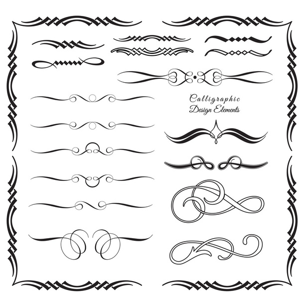 Collection of arabesque and calligraphic decorative elements 4 - Vector, Image