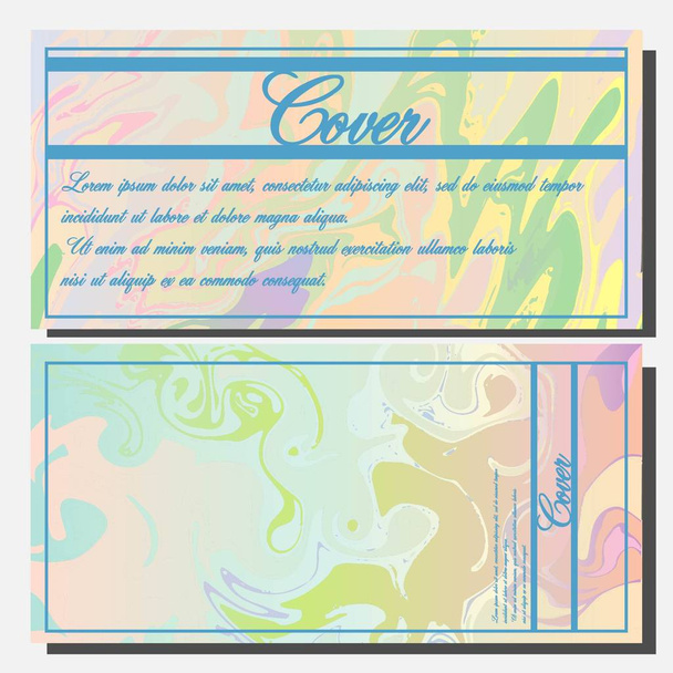 Artistic covers design. Creative fluid colors backgrounds. Trendy design. Eps10 vector - Vecteur, image