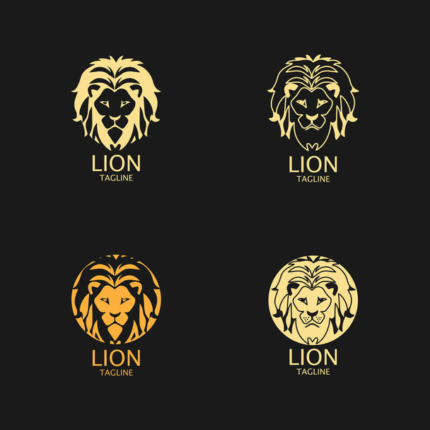 tête de lion modèle de logo icône vectorielle - Vecteur, image