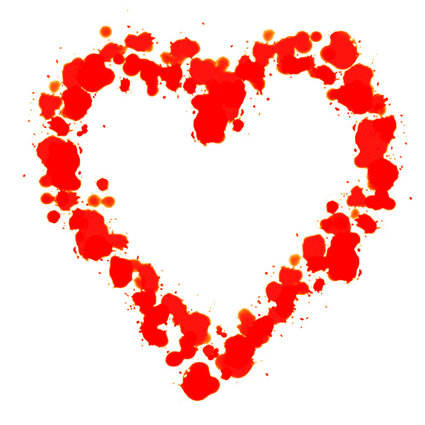 serca z czerwonych stearynowy na białym - Zdjęcie, obraz