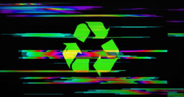 Transición de fallo moderno con símbolo de reciclaje
 - Foto, imagen