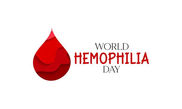 Vector illustration on the theme of World Hemophilia Day observed on April 17th. - Vector, Image