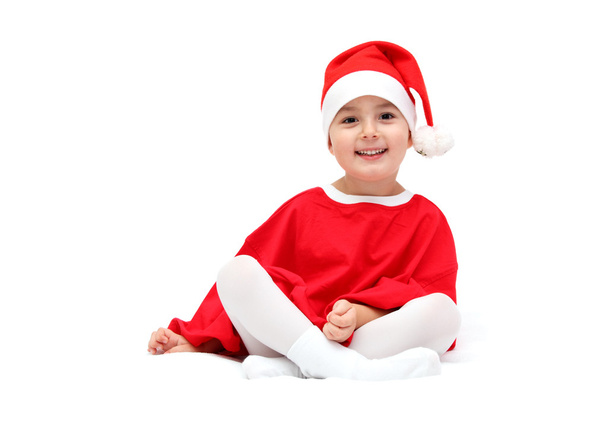 Child in santa claus hat - Fotoğraf, Görsel