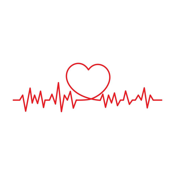 Art design health medical heartbeat pulse - Vector, Image