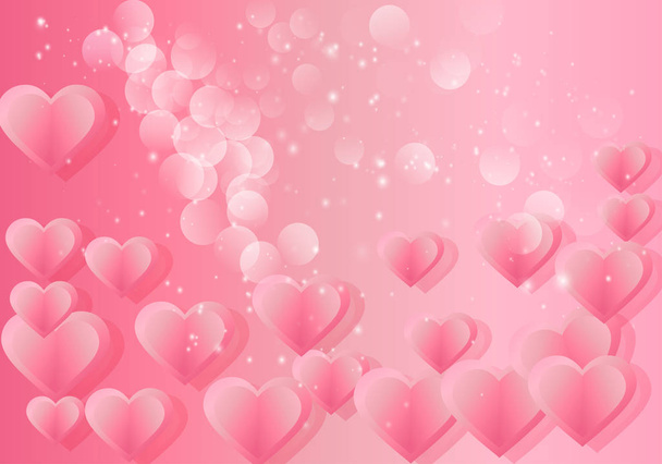 colorful vector illustration of valentines day background  - Wektor, obraz