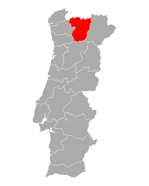 Vila Realin kartta Portugalissa
 - Vektori, kuva