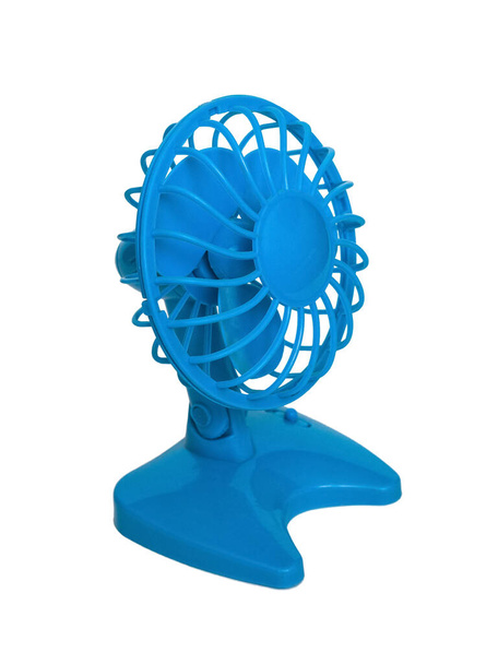 Blue fan, isolated - 写真・画像