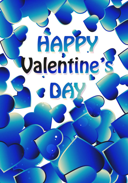 colorful vector illustration of valentines day background  - Wektor, obraz